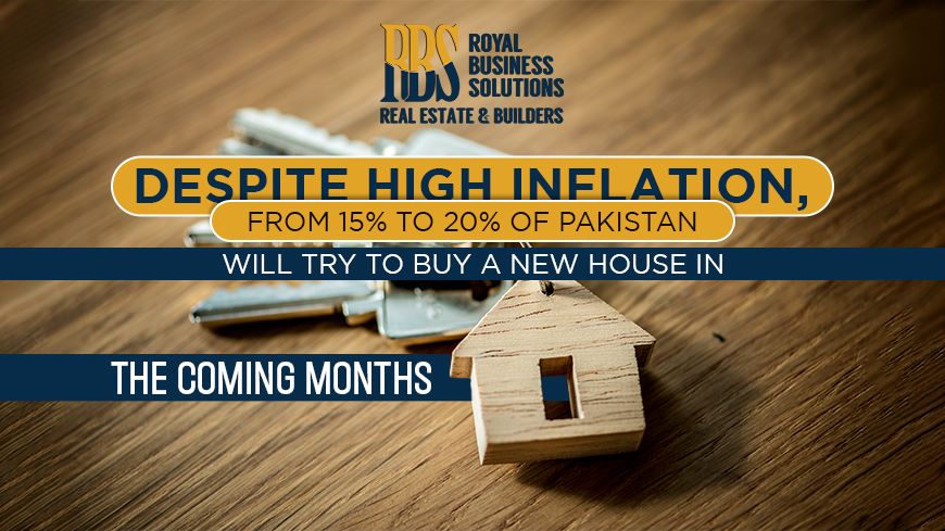 Despite High Inflation, from 15% to 20% of Pakistani’s will try to buy a New House in the Coming Months