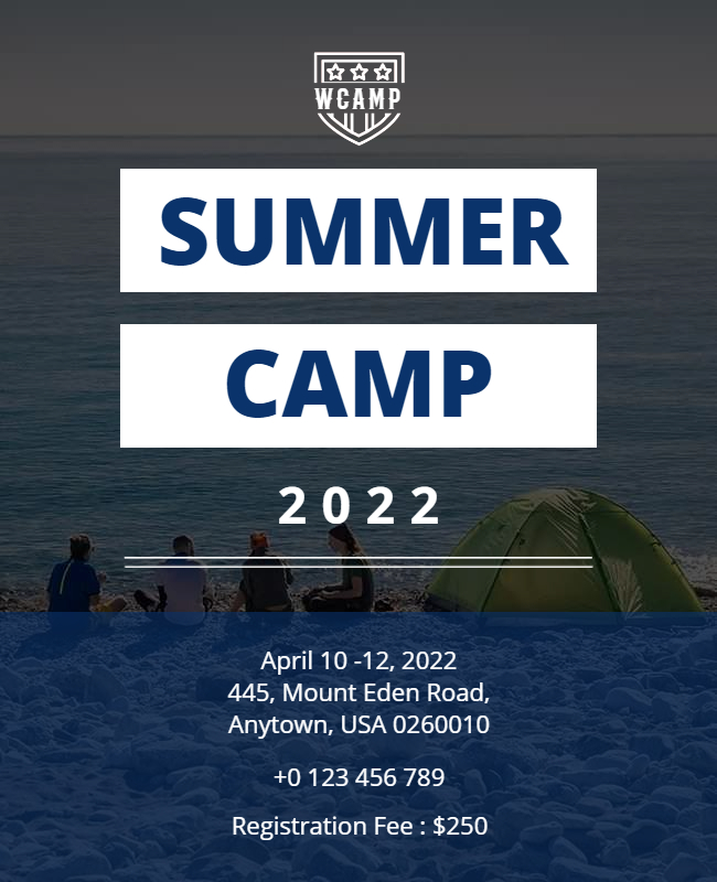 Text Focused Camp Flyer